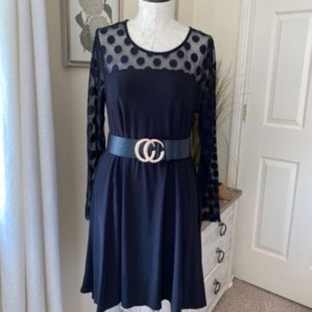 Sheer Polka-Dot Dress